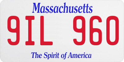 MA license plate 9IL960