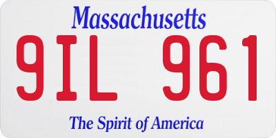 MA license plate 9IL961