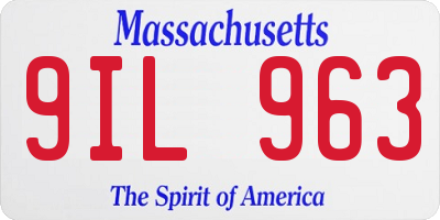MA license plate 9IL963