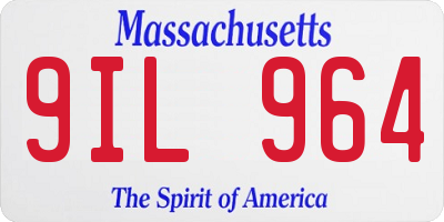 MA license plate 9IL964