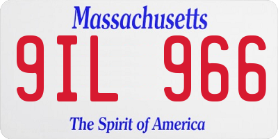 MA license plate 9IL966
