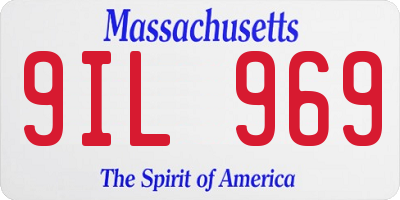 MA license plate 9IL969