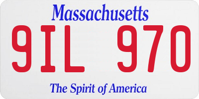 MA license plate 9IL970