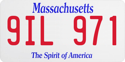 MA license plate 9IL971