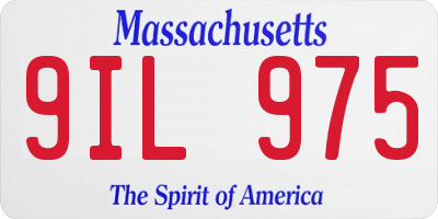 MA license plate 9IL975