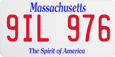 MA license plate 9IL976