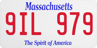 MA license plate 9IL979