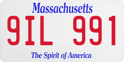 MA license plate 9IL991