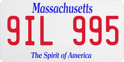 MA license plate 9IL995