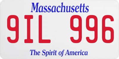 MA license plate 9IL996