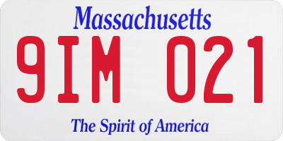 MA license plate 9IM021