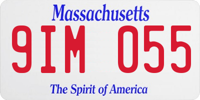 MA license plate 9IM055