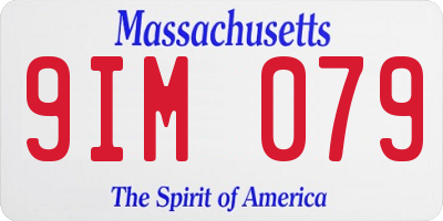 MA license plate 9IM079