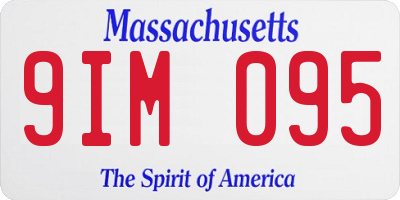MA license plate 9IM095