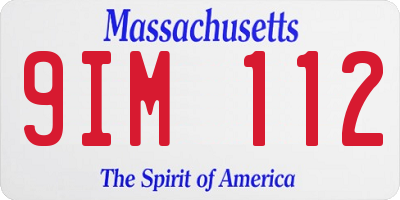 MA license plate 9IM112