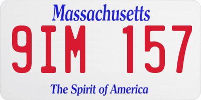 MA license plate 9IM157