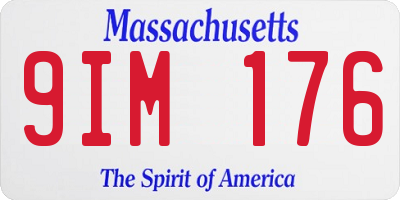 MA license plate 9IM176