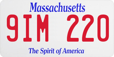 MA license plate 9IM220