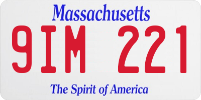MA license plate 9IM221