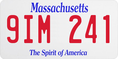 MA license plate 9IM241