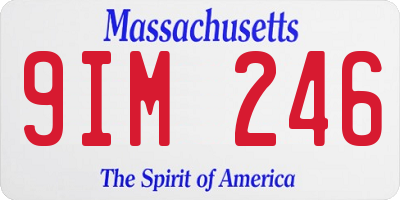 MA license plate 9IM246