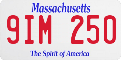 MA license plate 9IM250