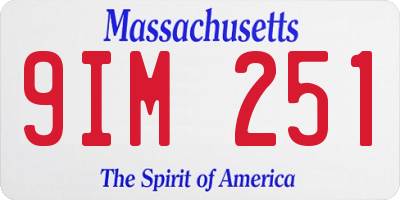MA license plate 9IM251
