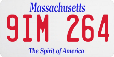 MA license plate 9IM264