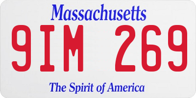 MA license plate 9IM269