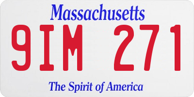 MA license plate 9IM271