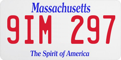 MA license plate 9IM297