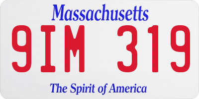 MA license plate 9IM319