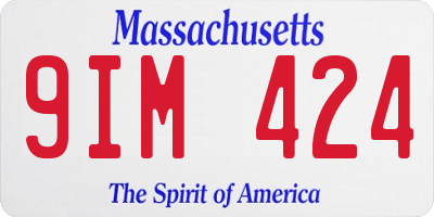 MA license plate 9IM424