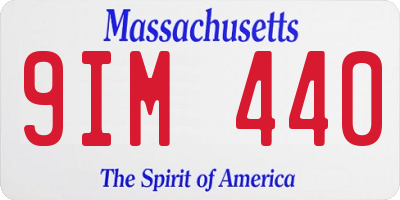 MA license plate 9IM440