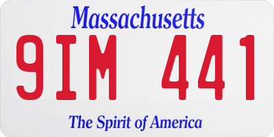 MA license plate 9IM441