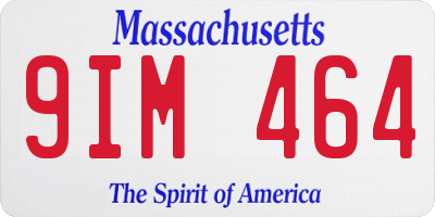 MA license plate 9IM464