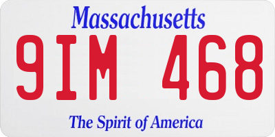 MA license plate 9IM468