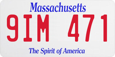 MA license plate 9IM471