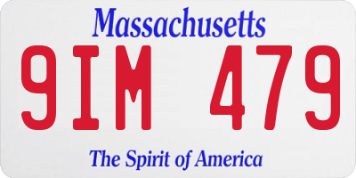 MA license plate 9IM479