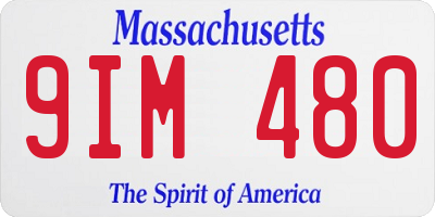 MA license plate 9IM480