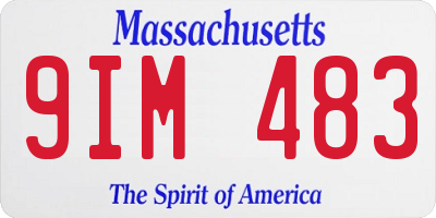 MA license plate 9IM483