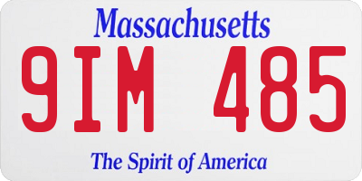 MA license plate 9IM485