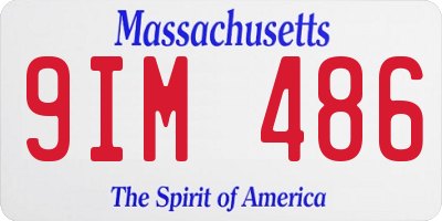 MA license plate 9IM486