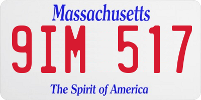 MA license plate 9IM517
