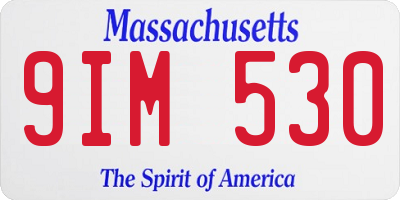 MA license plate 9IM530