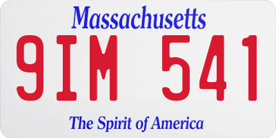 MA license plate 9IM541