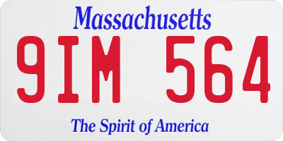MA license plate 9IM564