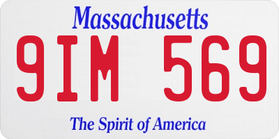 MA license plate 9IM569