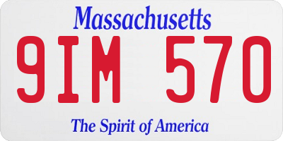MA license plate 9IM570