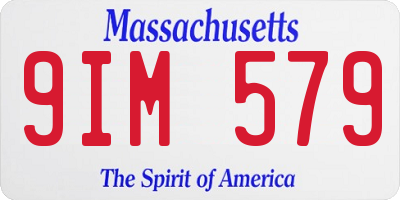 MA license plate 9IM579